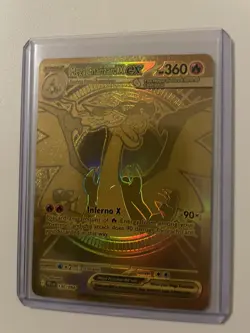 Mega Charizard X EX Gold Hyper Rare 130/094 Pokemon TCG Phantasmal Flames MINT - Image 5
