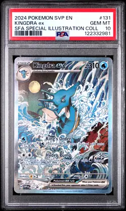 2024 POKEMON SVP EN-SV BLACK STAR PROMO #131 KINGDRA EX PSA 10 - Image 1