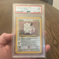 1999 Pokemon Base Set Unlimited #5 Clefairy Holo PSA 9 Mint - Image 1