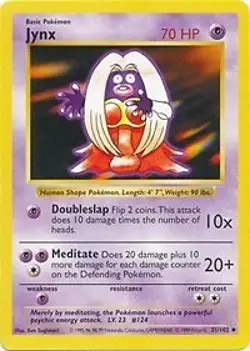 Pokemon Jynx (31/103) Base (SL) MP - Image 1