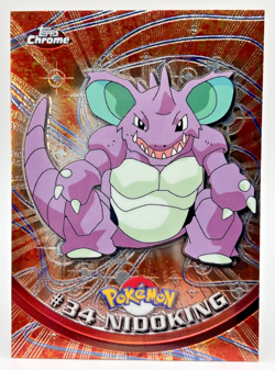 Pokemon Topps Chrome Nidoking Series 1 #34 NM - Image 1