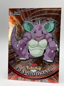 Pokemon Topps Chrome Nidoking Series 1 #34 NM - Image 2