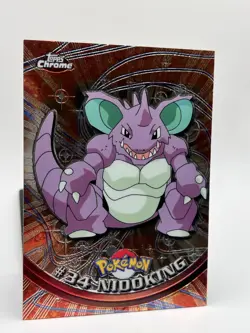 Pokemon Topps Chrome Nidoking Series 1 #34 NM - Image 3