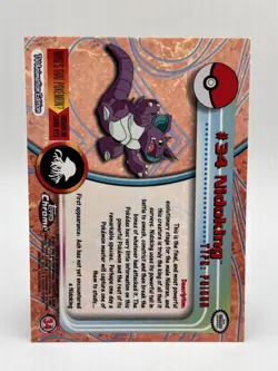Pokemon Topps Chrome Nidoking Series 1 #34 NM - Image 4