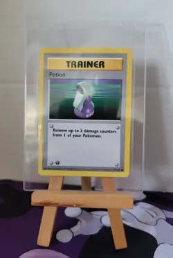 Potion #94/102 1st Edition Trainer Base Set Pokemon TCG - 3D Stamp Error - Image 1