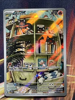 Pokemon TCG Litten Temporal Forces Illustration Rare 167/162 Near Mint Condition - Image 1