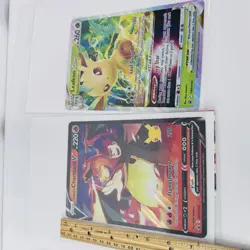 Pokemon TCG Lances Charizard V SWSH133 & Leafeon Swsh195 Black Star Promo JUMBO - Image 2
