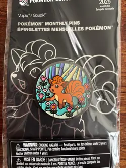 Pokemon Center Vulpix 2025 Monthly Pins Habitat Pin (3 of 12) Factory Sealed NEW - Image 2