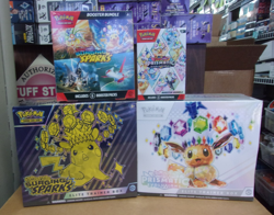 LOT OF (4) POKEMON PRISMATIC + SURGING ETB & BOOSTER BUNDLE BOXES - Image 1