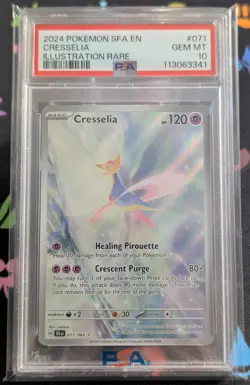 Pokemon TCG Cresselia 071/064 Sv: Shrouded Fable Holo PSA 10 Illustration Rare - Image 1