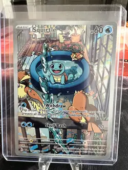 Pokemon TCG Squirtle Stellar Crown Illustration Rare. Pack Fresh - Image 1