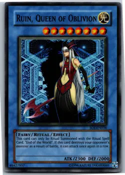 Ruin, Queen of Oblivion Super Rare Shadow of Infinity SOI-EN034 HP - Image 1