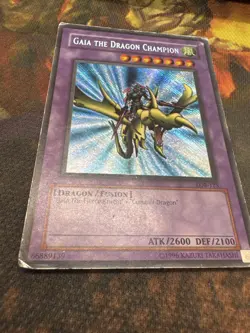 YUGIOH GAIA THE DRAGON CHAMPION LOB-EN125 SECRET UNLIMITED ED HP REVERSE FOIL - Image 1