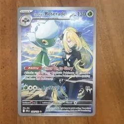 Pokemon TCG Cynthia's Roserade 184/182 Destined Rivals Illustration Rare NM Card - Image 1