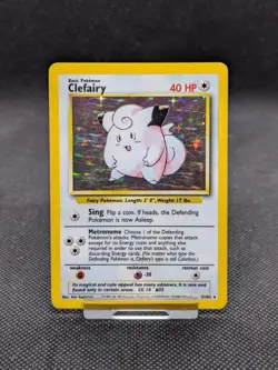 Pokemon Card Clefairy 5/102 Base Set Holo Holo Rare WOTC Played - Image 1