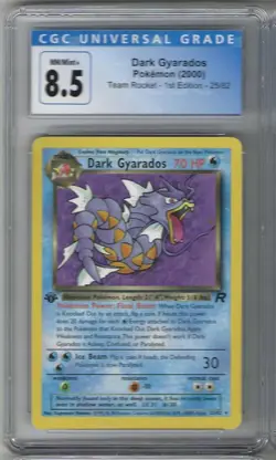 Pokemon TCG DARK GYARADOS Card--1st Edition Team Rocket--CGC Grade NM/Mint 8.5 - Image 1