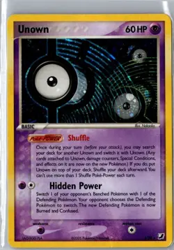 2005 Unown I 1/28 EX Unseen Forces Holo Rare English MP Pokemon TCG Card NM - Image 1