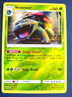 Pokemon Card Venusaur 3/73 Shining Legends Reverse Holo Uncommon - Image 1