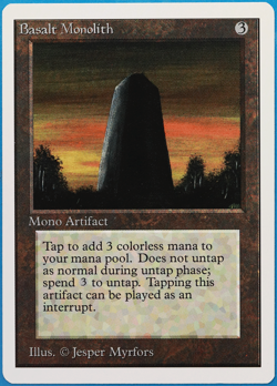 Basalt Monolith Unlimited MINT Artifact Uncommon MTG CARD (ID# 502656) ABUGames - Image 1