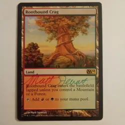 Magic The Gathering - 1x Signed Rootbound Crag (mtg) M10 - Image 1