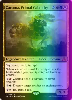 MTG Zacama, Primal Calamity (174/219) Rivals of Ixalan LP FOIL - Image 1