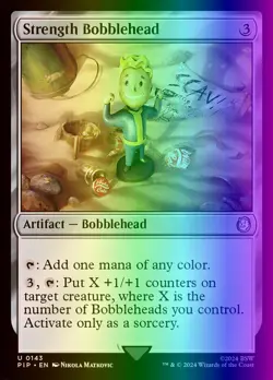 MTG Magic the Gathering Strength Bobblehead (143/1189) Fallout LP FOIL - Image 1