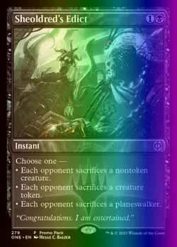 MTG Sheoldred's Edict (279/530) Phyrexia All Will Be One LP FOIL - Image 1