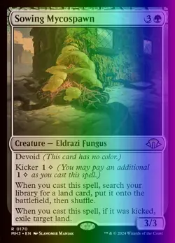 MTG Magic the Gathering Sowing Mycospawn (170/703) Modern Horizons 3 LP FOIL - Image 1