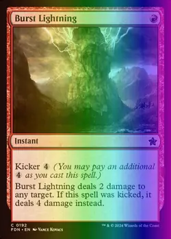 MTG Magic the Gathering Burst Lightning (192/763) Foundations NM FOIL - Image 1