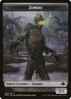 MTG Magic the Gathering Token - Zombie (5/520) Dominaria Remastered LP - Image 1