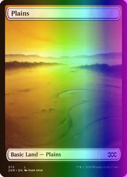 MTG Magic the Gathering Plains (373/503) Double Masters Japanese NM FOIL - Image 1