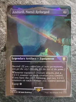 Anduril, Narsil Reforged (Borderless) Commander: the Lord of the Rings: Foil - Image 1
