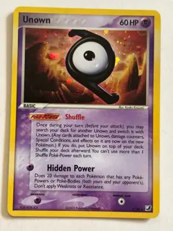 1X Pokemon TCG Unown Z EX Unseen Forces Z/28 Holo Holo Rare EX LP RARE - Image 3