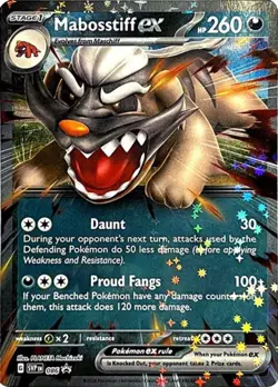 Pokemon Mabosstiff ex (86/207) Scarlet & Violet Black Star Promos LP HOLO - Image 1