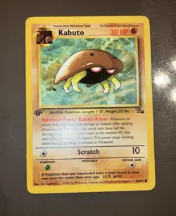 Set Of 3 Pokemon TCG Kabuto 1st Edition Fossil 50/62 1999-2000 MP - Image 2
