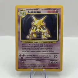Pokemon TCG Alakazam Base Set 1/102 Holo Rare MP - Image 1
