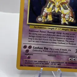 Pokemon TCG Alakazam Base Set 1/102 Holo Rare MP - Image 3