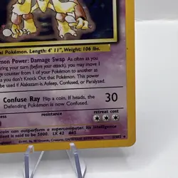 Pokemon TCG Alakazam Base Set 1/102 Holo Rare MP - Image 4
