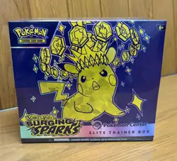 Pokemon TCG Surging Sparks Pokemon Center Elite Trainer Box ETB New & Sealed x 2 - Image 1