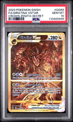 2023 POKEMON SWORD & SHIELD CROWN ZENITH SECRET FULL ART/GIRATINA VSTAR PSA 10 - Image 1