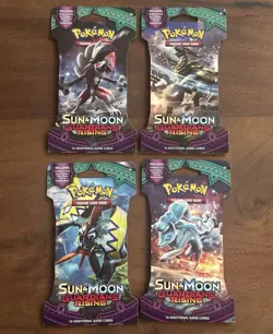Pokemon Sun & Moon Guardians Rising Sleeved Booster Pack Art Set (x4) - Image 1