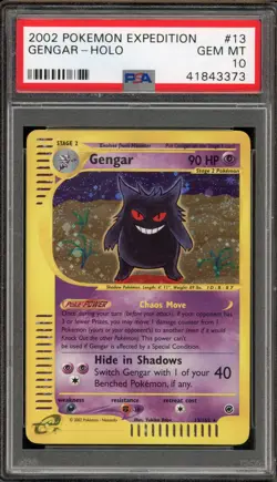 Pokemon Gengar Expedition Holo Rare #13 PSA 10 Gem Mint - Image 1