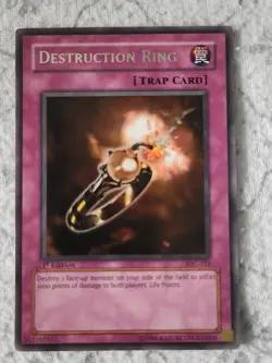 Yu-Gi-Oh! TCG Destruction Ring Invasion of Chaos IOC-101 1st Edition Rare - Image 1