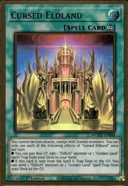 Cursed Eldland - Premium Gold Rare 1st Edition MGED-EN048 - LP - YuGiOh - Image 1