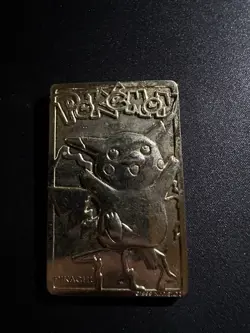 #25 Pokemon 23k Gold Plated PIKACHU Trading card. Nintendo 1999 - Image 1