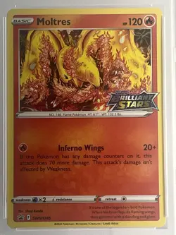 MOLTRES Holo Prerelease SWSH185 2022 Pokemon Card SWSH BSP PSA 10 - Image 3