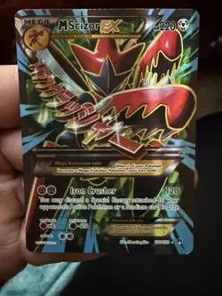 Pokemon TCG Mega-Scizor-EX Holo Full Art Ultra Rare Card Breakpoint 120/122 - Image 1