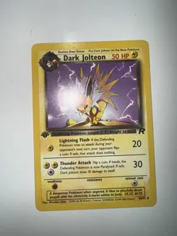 Team Rocket First Edition Dark Jolteon #38 Vintage Pokemon Card - Image 4