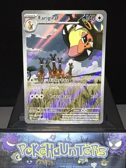 Pokemon Card Farigiraf 228/193 Paldea Evolved Illustration Rare Near Mint - Image 1