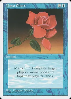 MTG Mana Short LP Fourth Edition 4ED English Magic Gathering card old school - Image 1